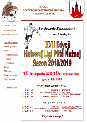 II kolejka XVII Edycji HLPN w sezonie 2018/2019