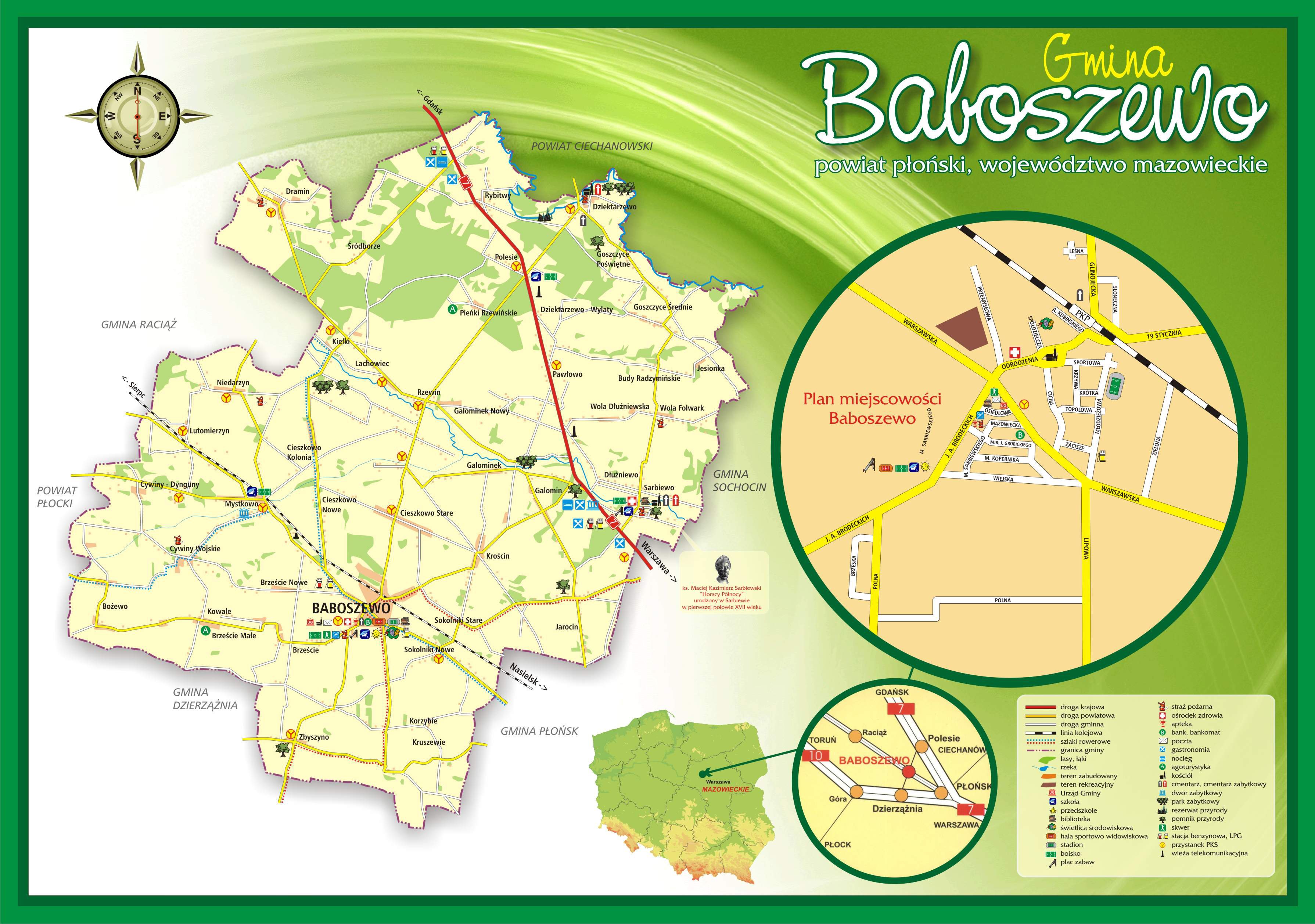 Mapa Gminy Baboszewo