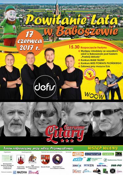 Powitanie Lata w Baboszewie 2017 - plakat