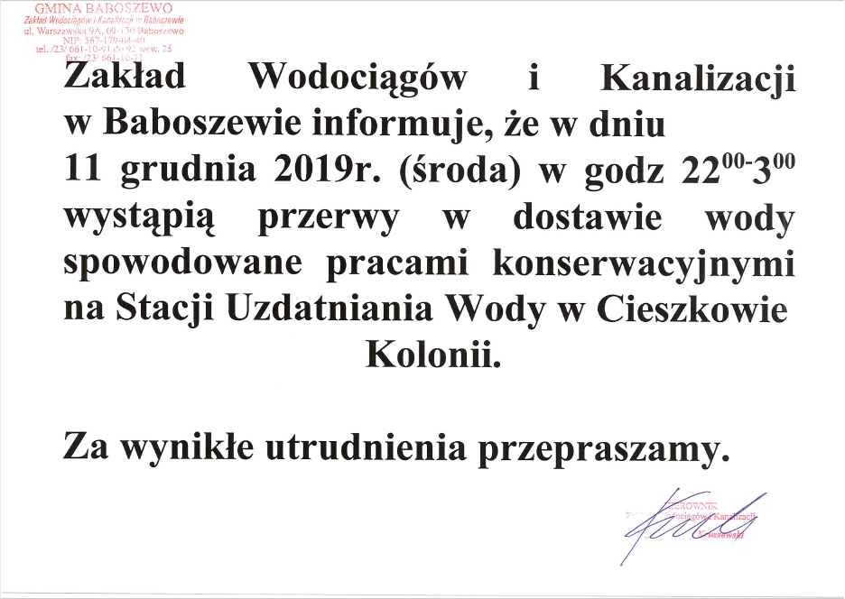 Informacja ZWiK