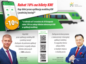 Plakat - mobilna KM i podróżuj taniej!