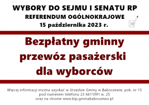 wybory bezpłatny transport