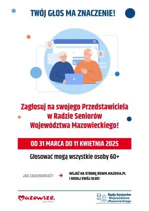 Plakat dot. Głosowania do Rady Seniorów.