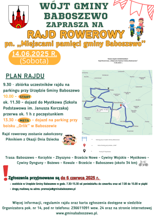 Plakat Rajd Rowerowy