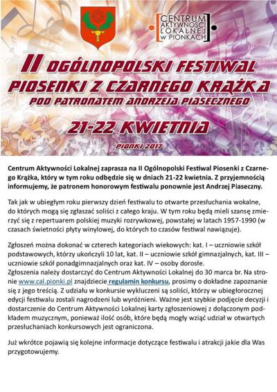 II Ogólnopolski Festiwal Piosenki z Czarnego Krążka