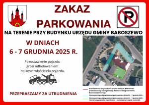 Plan graficzny terenu budynku Urzędu Gminy Baboszewo.